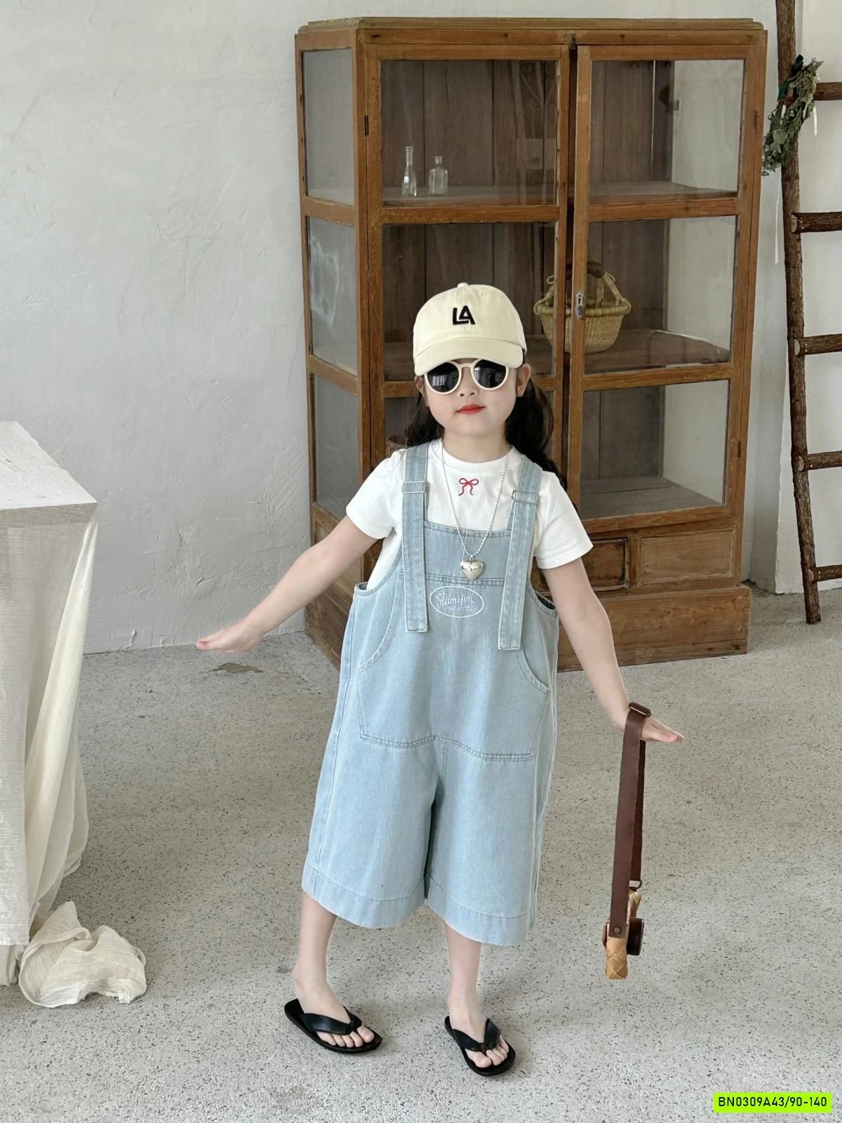 YẾM XANH ỐNG RỘNG MIX ÁO THUN NƠ