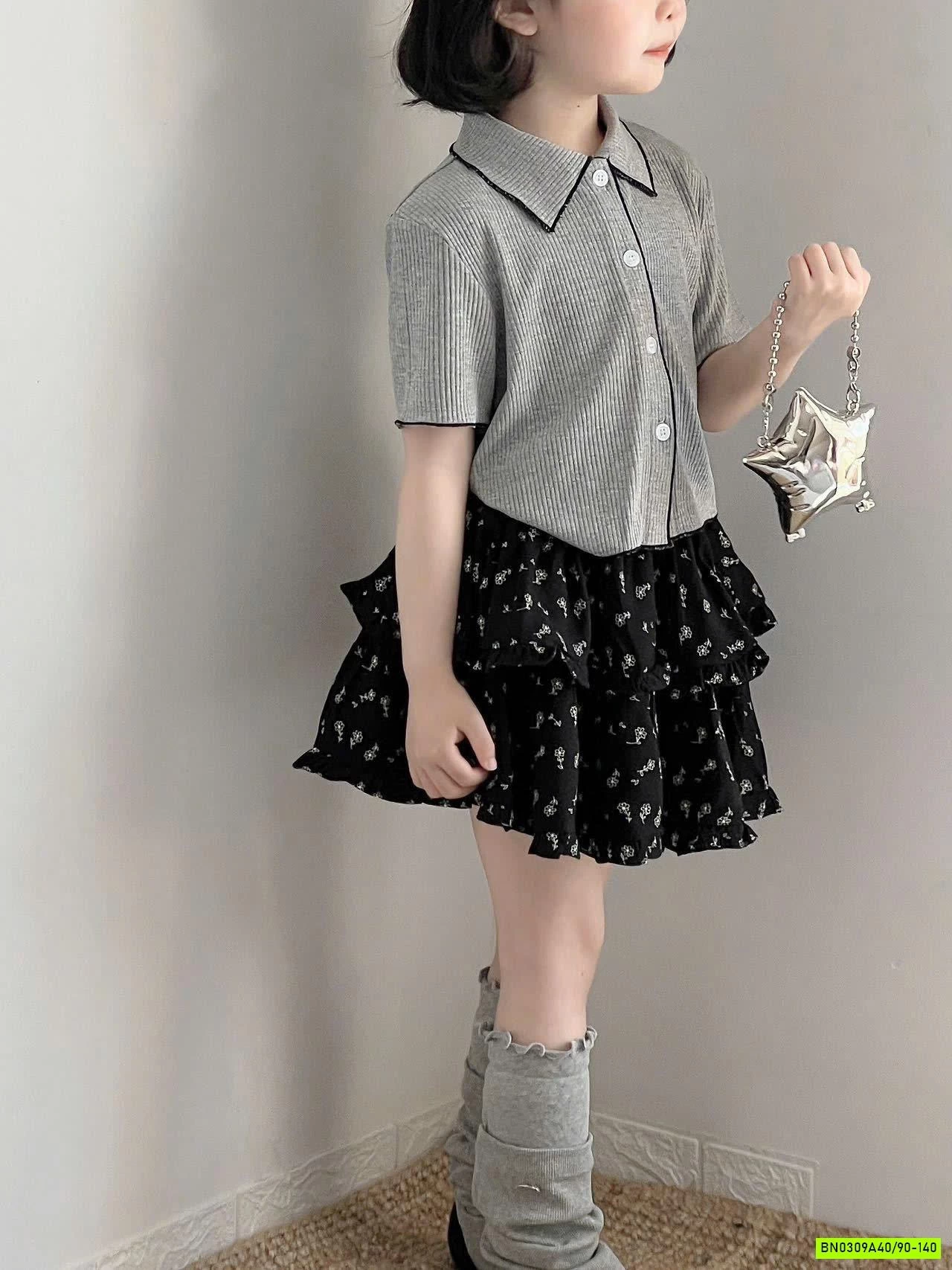 SET ÁO MIX CHÂN VÁY HOA