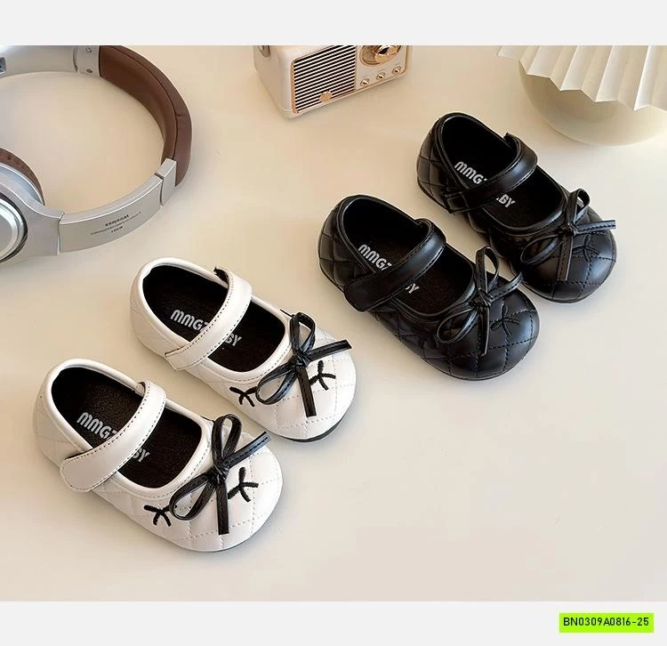 GIÀY BÚP BÊ THÊU NƠ TRẦN TRÁM