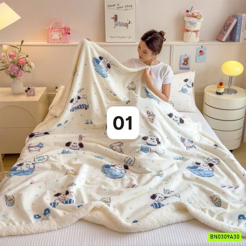 CHĂN BĂNG LÔNG LÔNG CỪU SIÊU MỀM ẤM