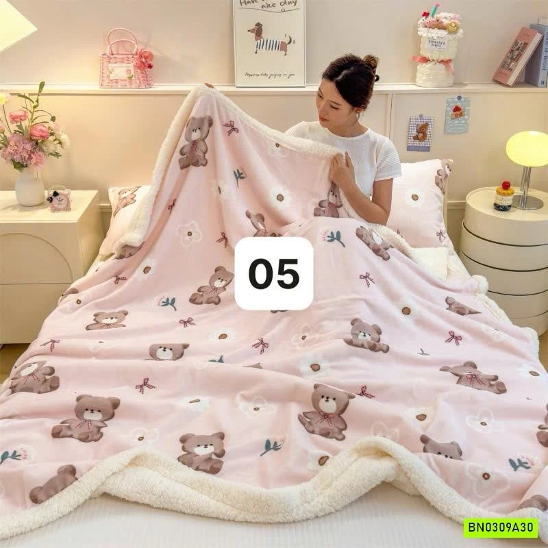 CHĂN BĂNG LÔNG LÔNG CỪU SIÊU MỀM ẤM