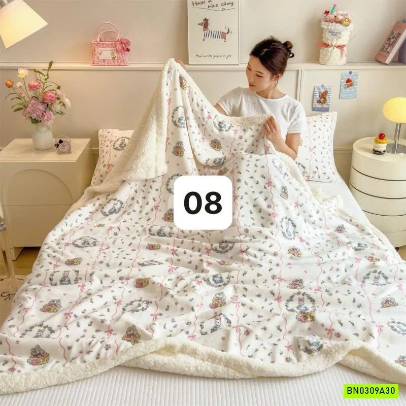 CHĂN BĂNG LÔNG LÔNG CỪU SIÊU MỀM ẤM