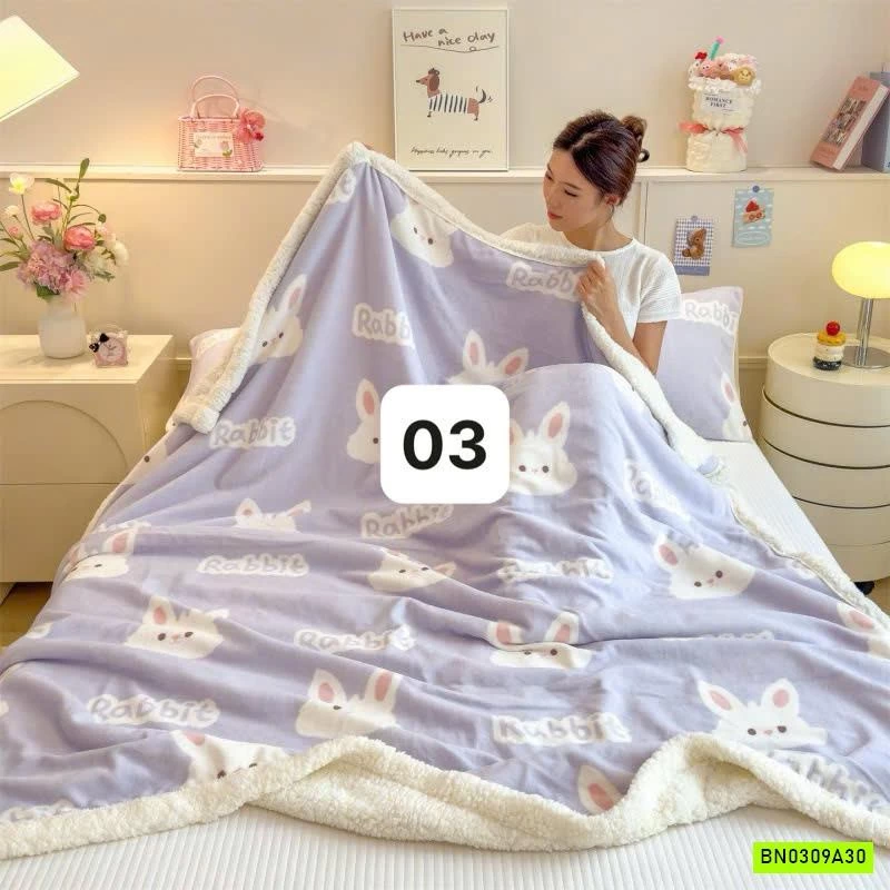 CHĂN BĂNG LÔNG LÔNG CỪU SIÊU MỀM ẤM