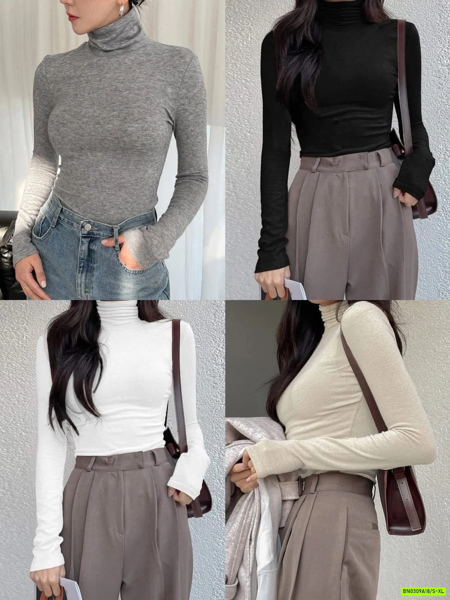 ÁO GIỮ NHIỆT CỔ LỌ LEN TĂM