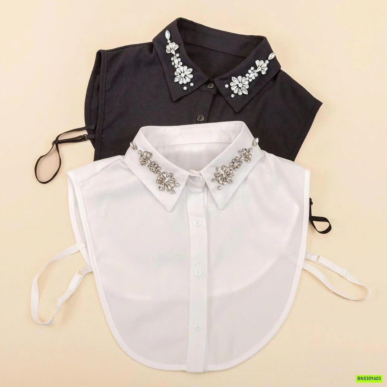 CỔ ÁO SƠ MI ĐÍNH ĐÁ