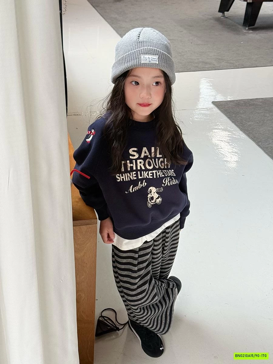 ÁO NỈ IN CHỮ 25F021 AMBB