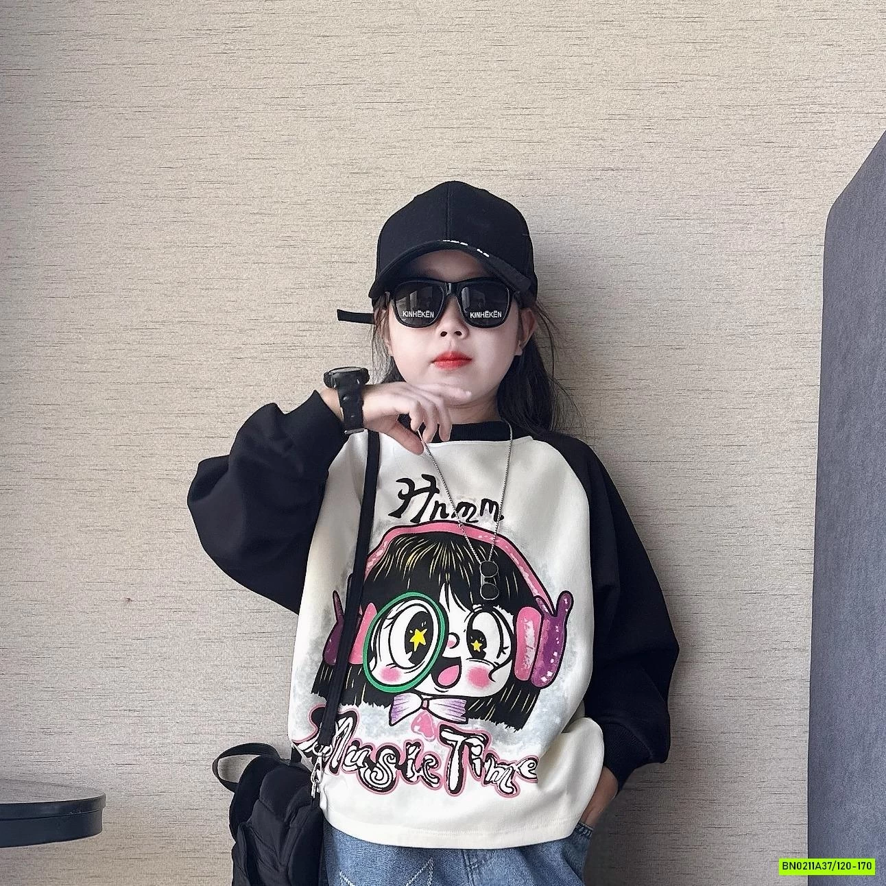 SÉT ÁO NỈ CÔ GÁI MIX JEANS NGÔI SAO