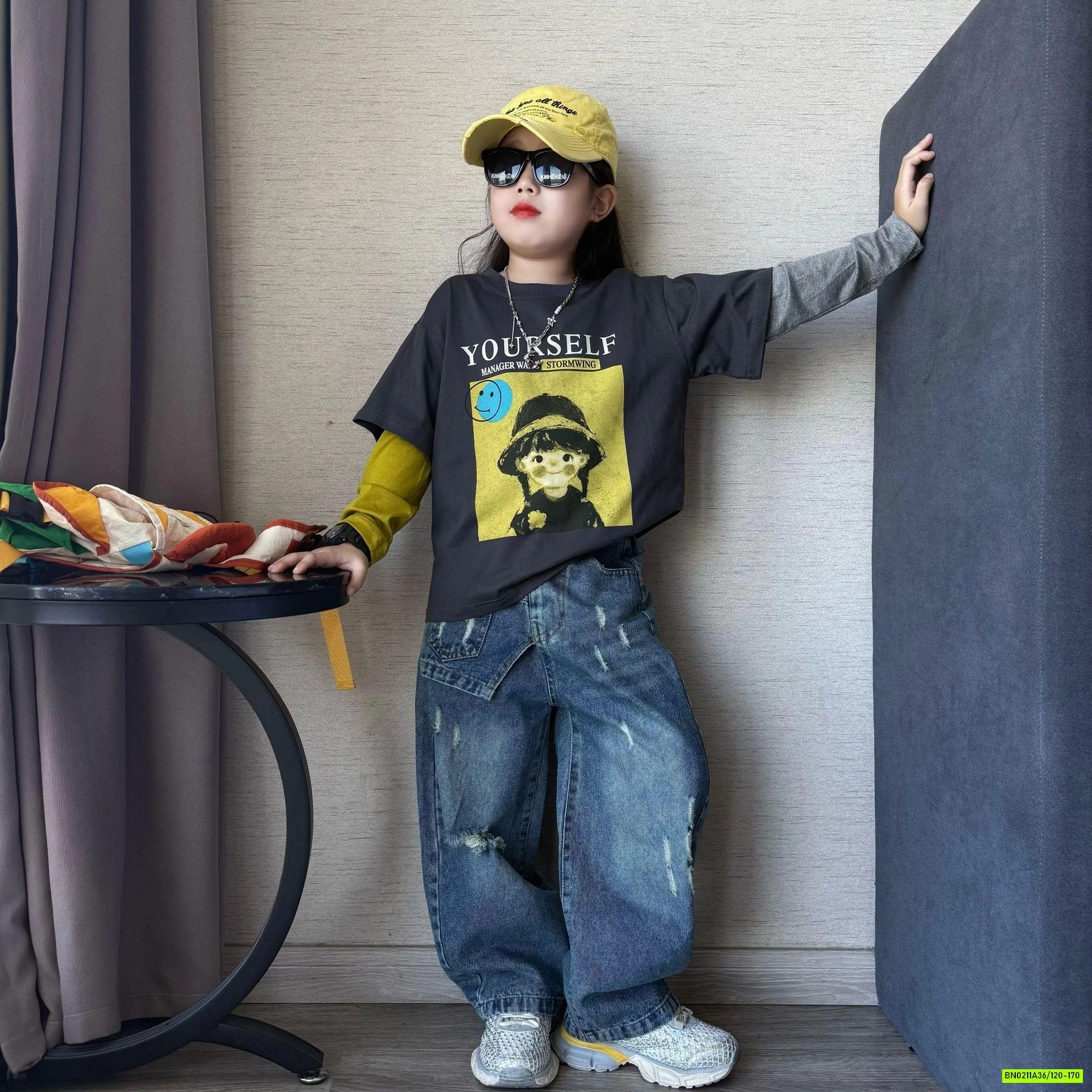 ÁO THUN HÌNH GIẢ 2 LỚP MIX JEANS