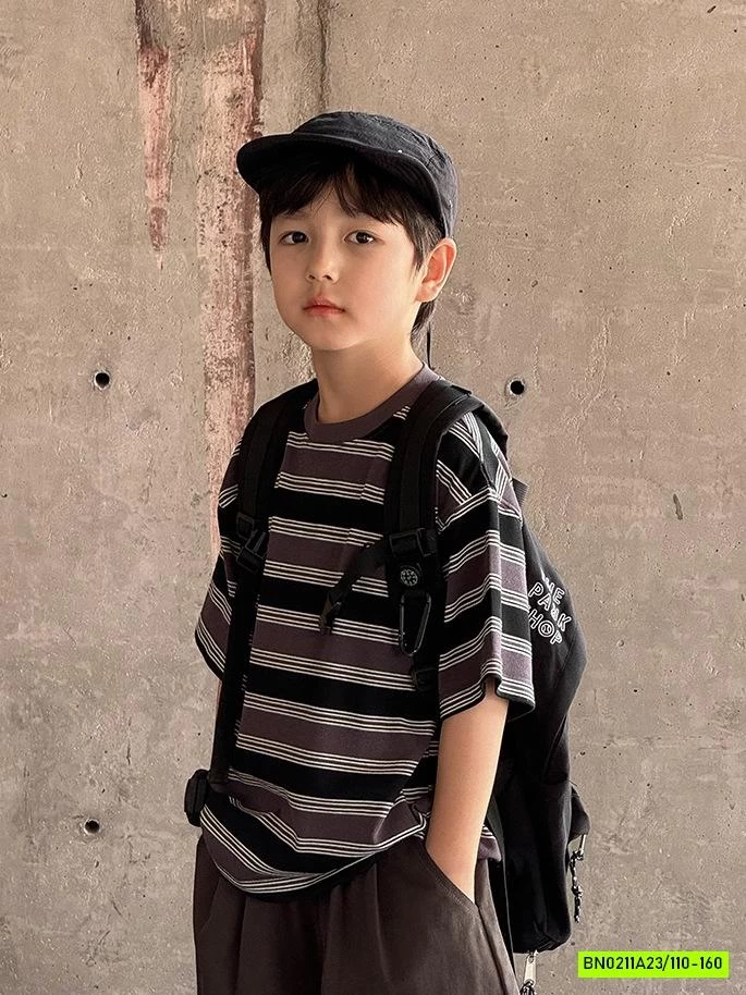 ÁO THUN KẺ CỔ TRÒN