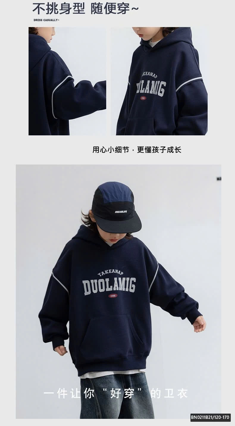 ÁO HOODIE CHỮ XANH THAN