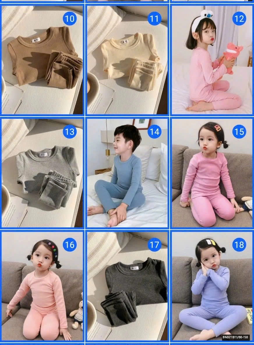 SET NỈ TRƠN TONE HÀN CHO BÉ