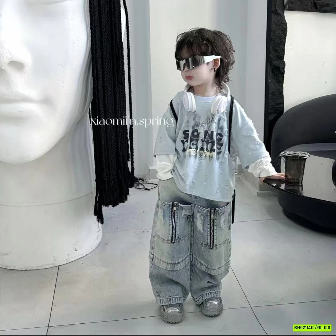 ÁO GIẢ 2 LỚP MIX JEANS CÁ TÍNH