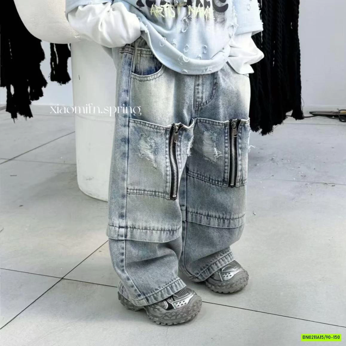 ÁO GIẢ 2 LỚP MIX JEANS CÁ TÍNH