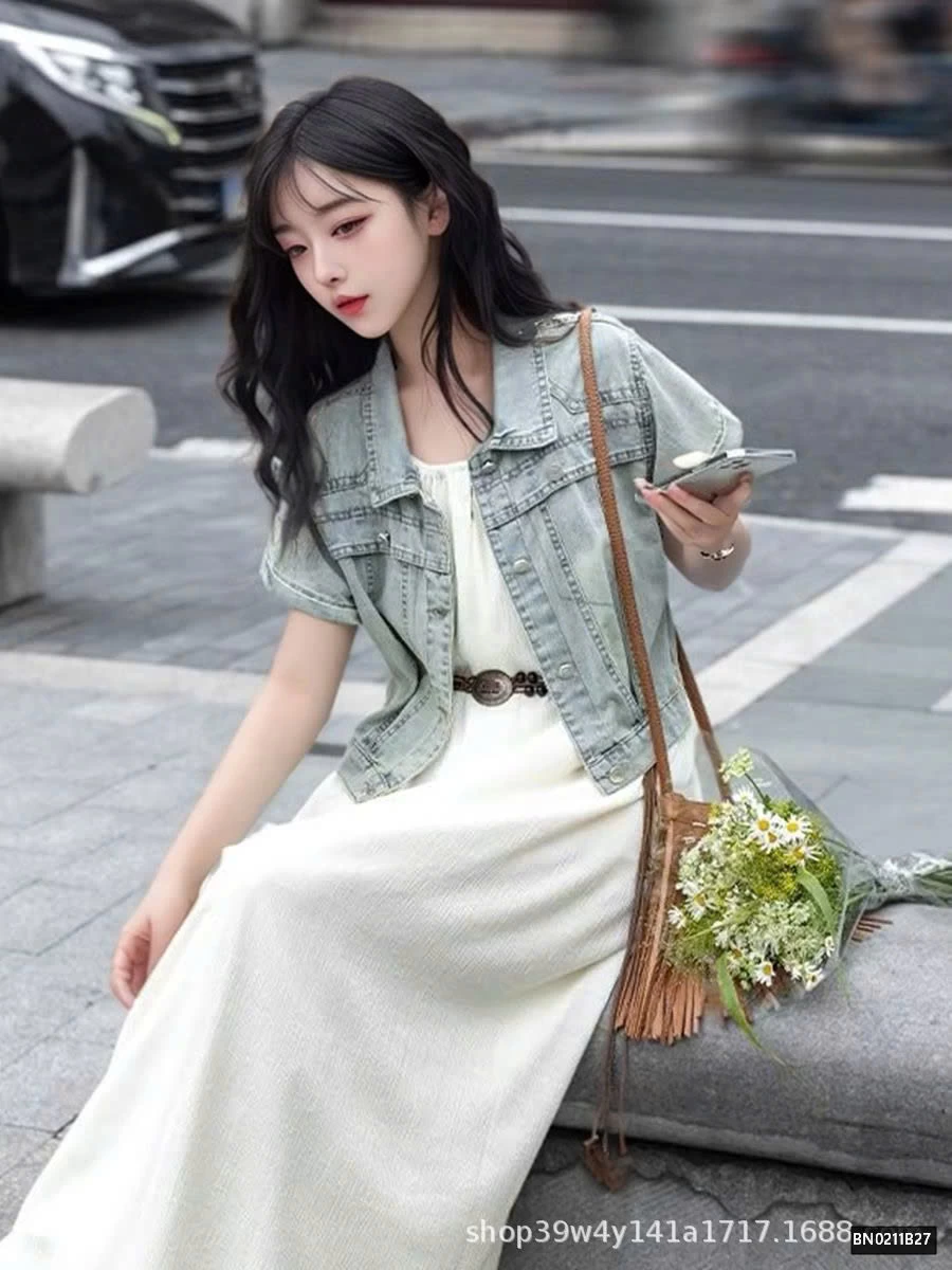 SƠ MI JEAN NGẮN TAY