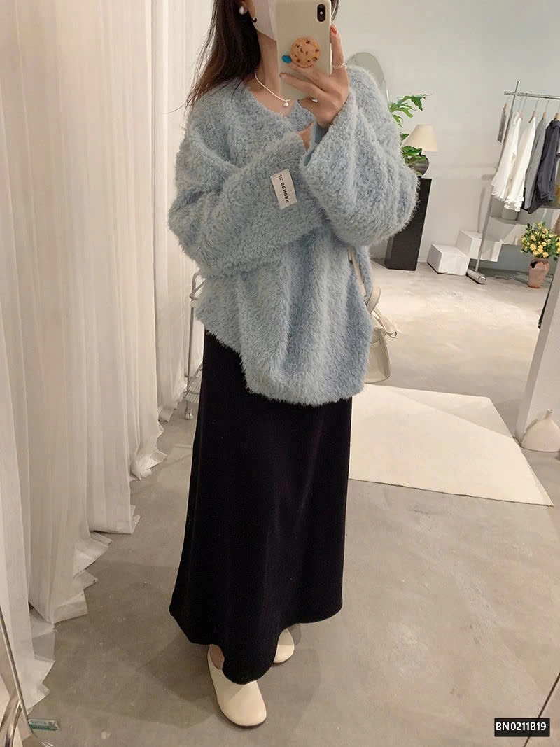 ÁO LEN KIỂU LÔNG XÙ CHO NỮ