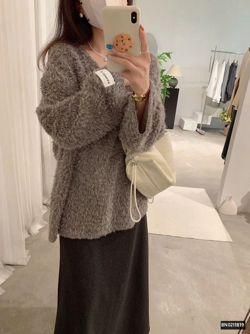ÁO LEN KIỂU LÔNG XÙ CHO NỮ