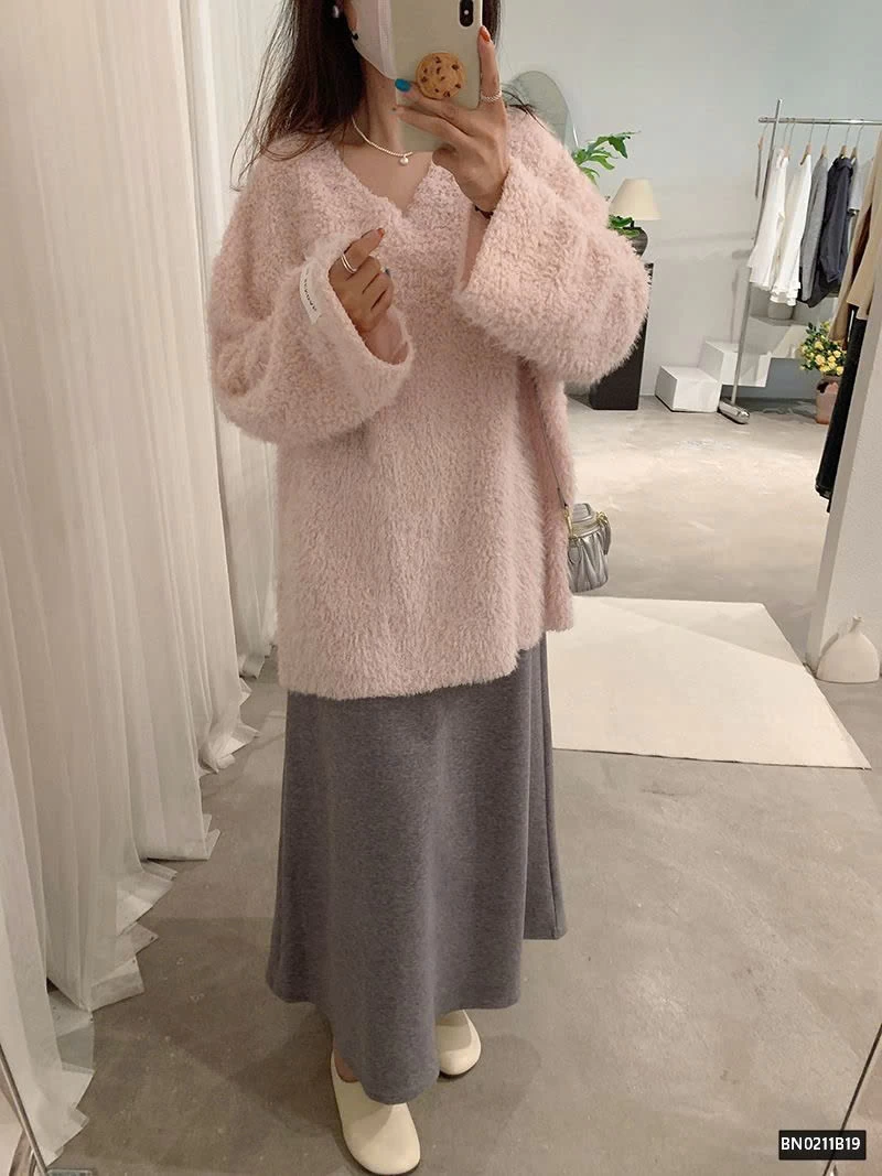ÁO LEN KIỂU LÔNG XÙ CHO NỮ