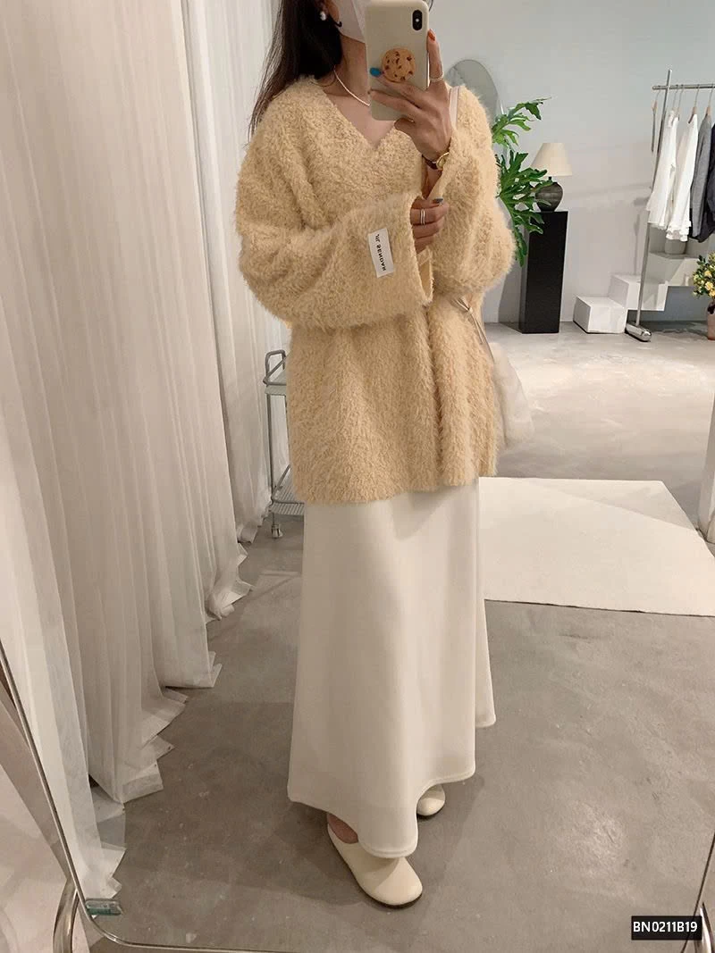 ÁO LEN KIỂU LÔNG XÙ CHO NỮ