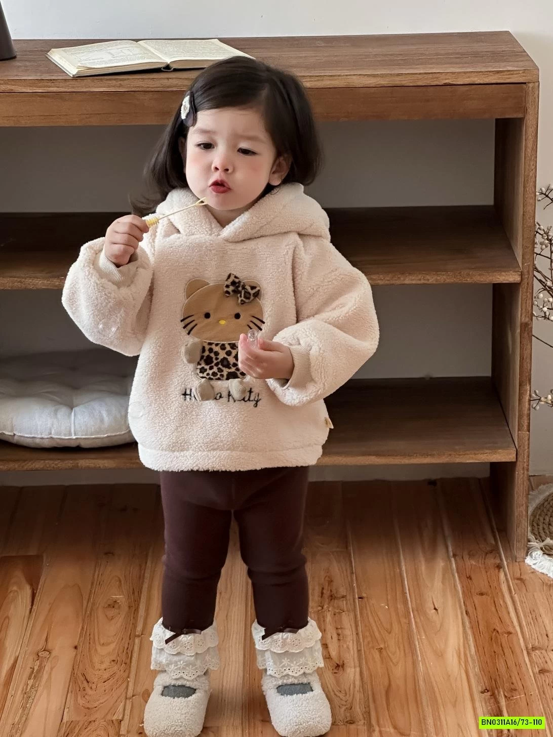 HOODIE LÔNG CỪU KITTY MIX LEGGING