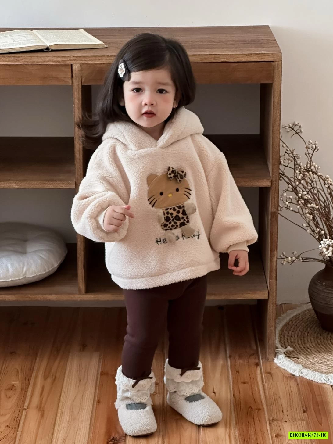 HOODIE LÔNG CỪU KITTY MIX LEGGING