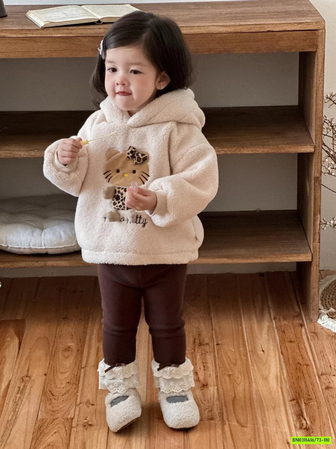 HOODIE LÔNG CỪU KITTY MIX LEGGING