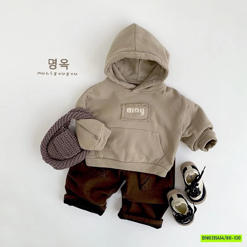 HOODIE NỈ TÚI BỤNG MUZIYOUYOU
