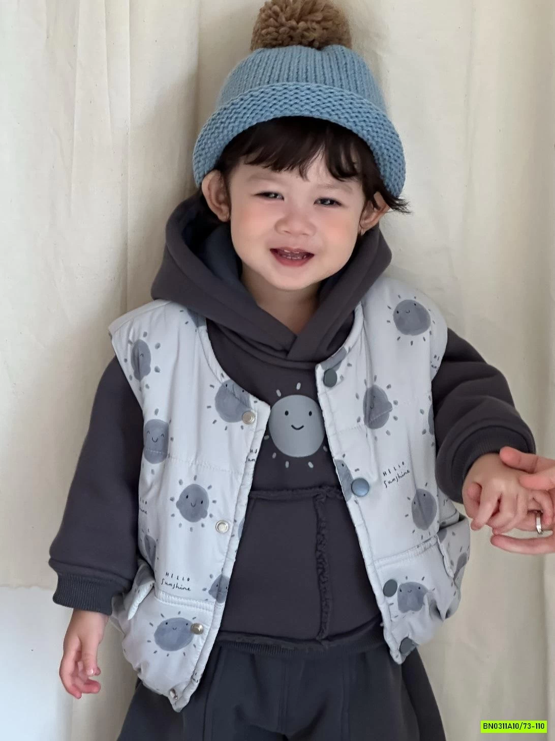 SÉT HOODIE GẤU XÁM LÓT LÔNG CỪU