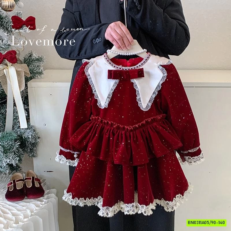 ĐẦM NHUNG TIỂU THƯ LÓT NHUNG BLUETOWN