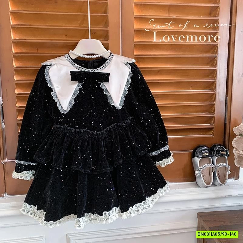 ĐẦM NHUNG TIỂU THƯ LÓT NHUNG BLUETOWN