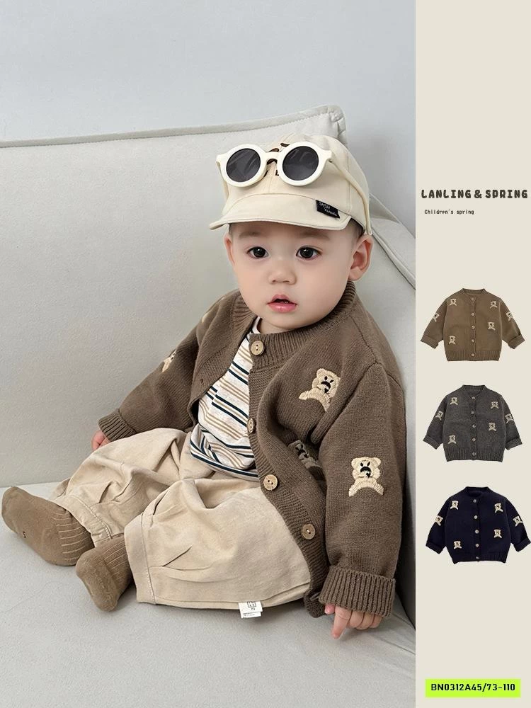 SÉT KHOÁC LEN GẤU VINTAGE SZ NHÍ