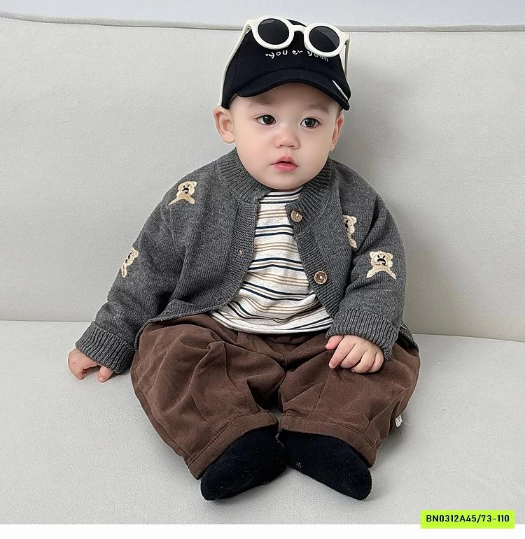 SÉT KHOÁC LEN GẤU VINTAGE SZ NHÍ