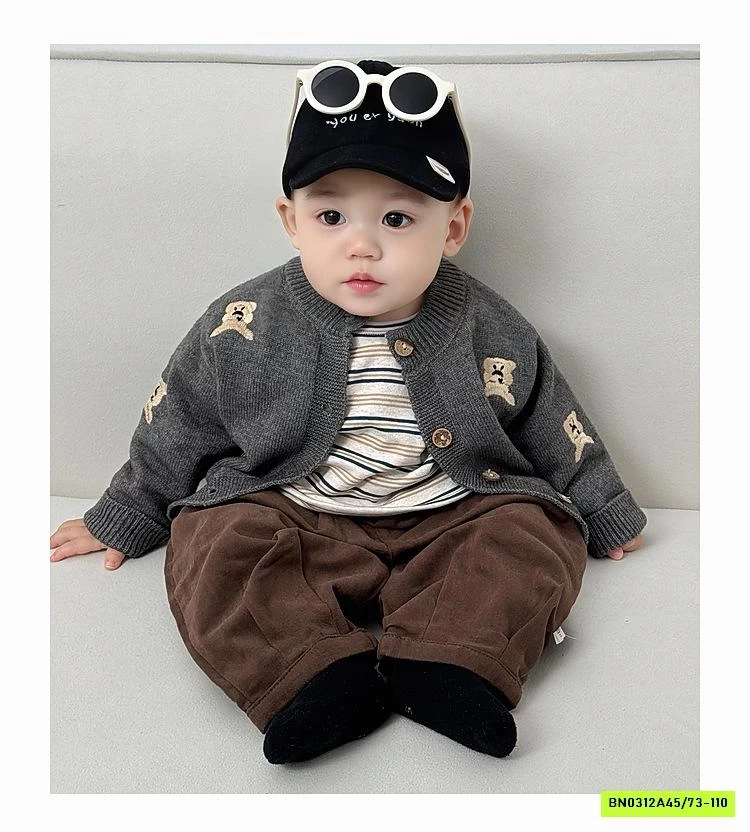 SÉT KHOÁC LEN GẤU VINTAGE SZ NHÍ