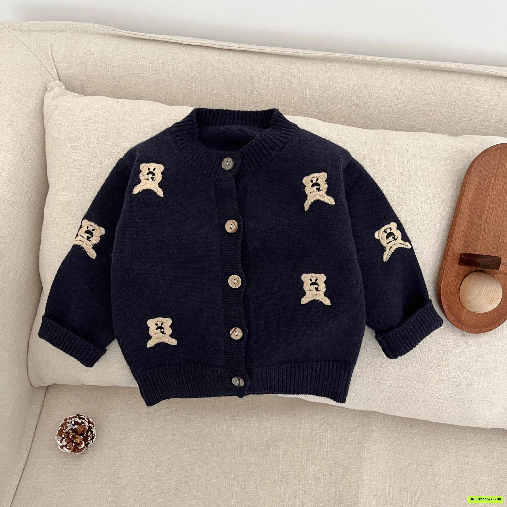 SÉT KHOÁC LEN GẤU VINTAGE SZ NHÍ