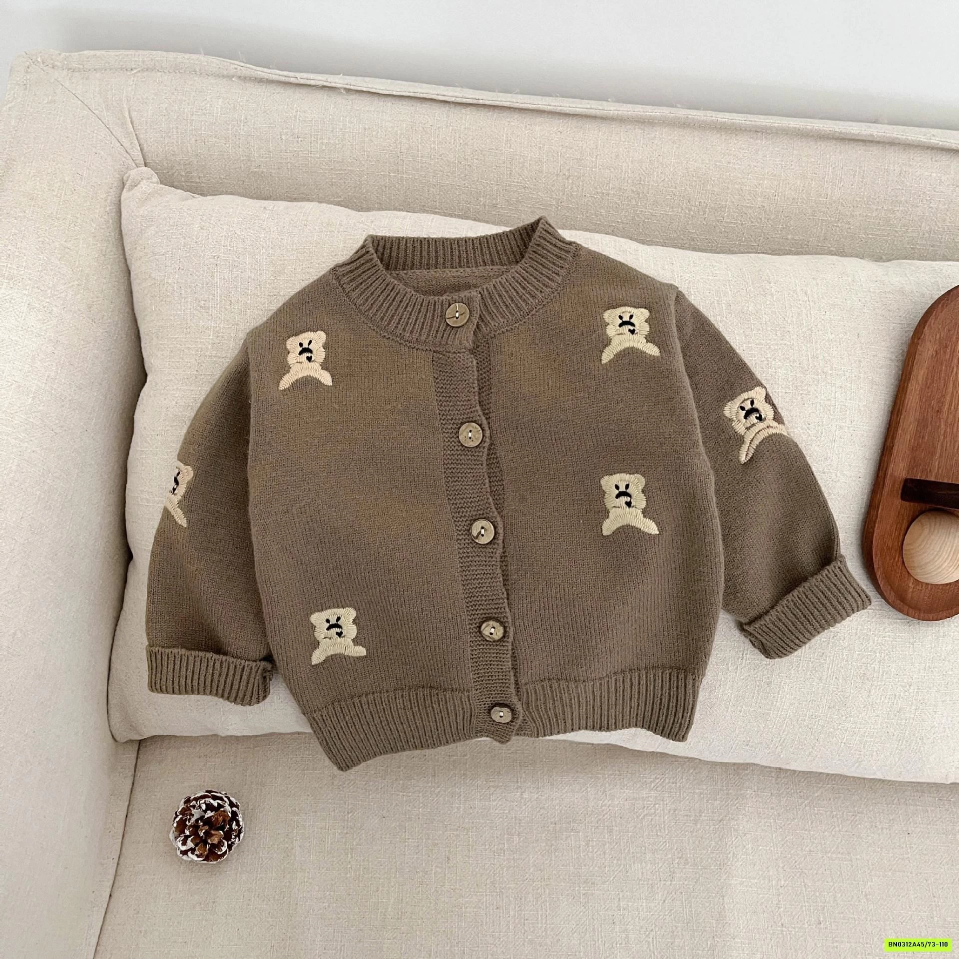 SÉT KHOÁC LEN GẤU VINTAGE SZ NHÍ