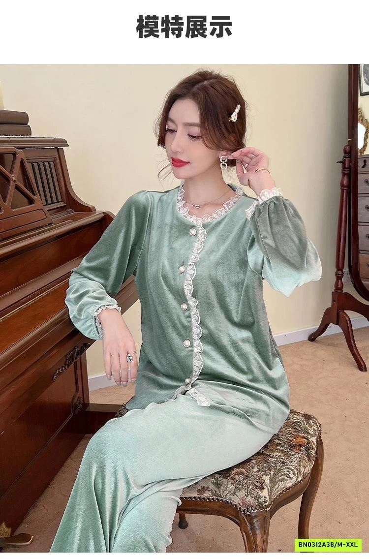 BỘ NGỦ NHUNG VIỀN REN CAO CẤP