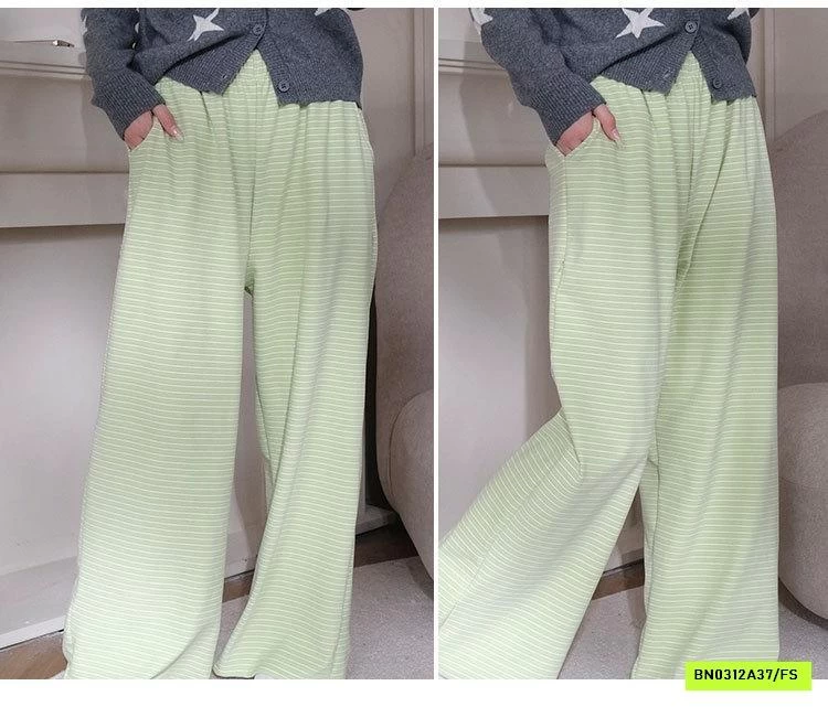 QUẦN NỈ SUÔNG KẺ MẶC NHÀ