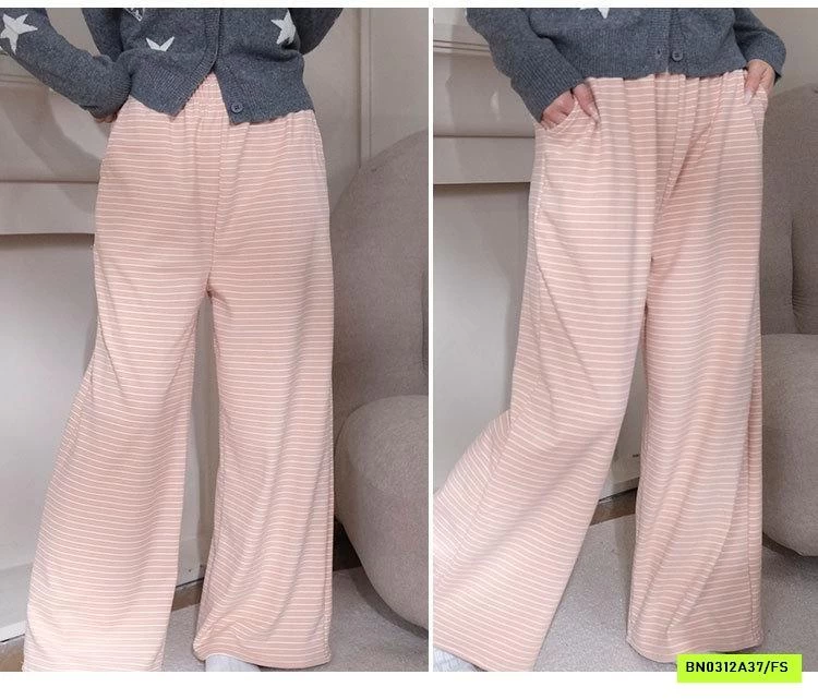 QUẦN NỈ SUÔNG KẺ MẶC NHÀ