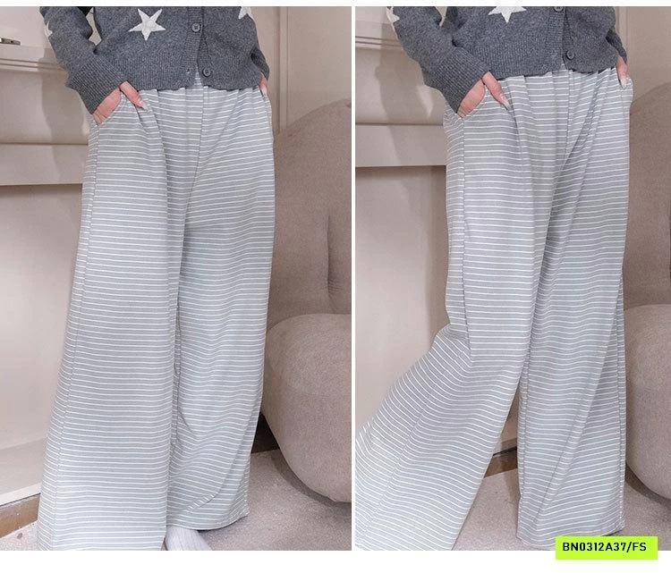 QUẦN NỈ SUÔNG KẺ MẶC NHÀ