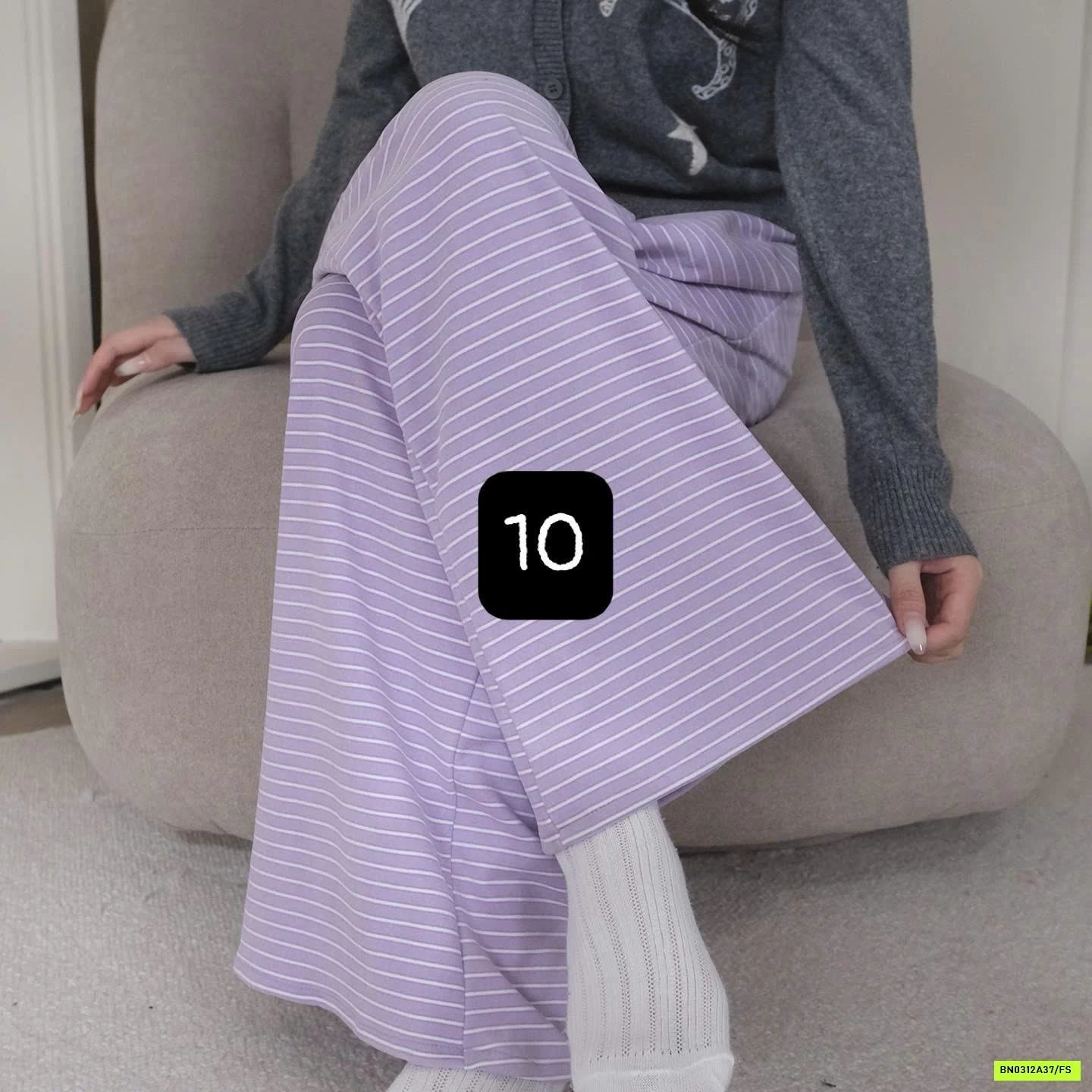 QUẦN NỈ SUÔNG KẺ MẶC NHÀ