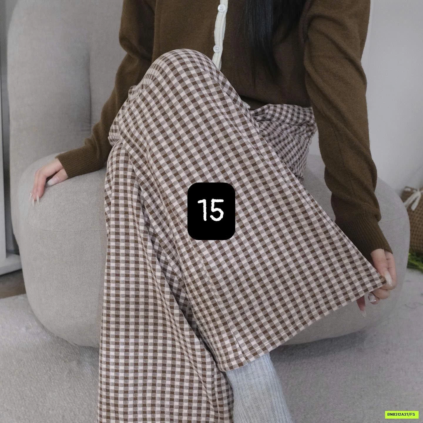 QUẦN NỈ SUÔNG KẺ MẶC NHÀ