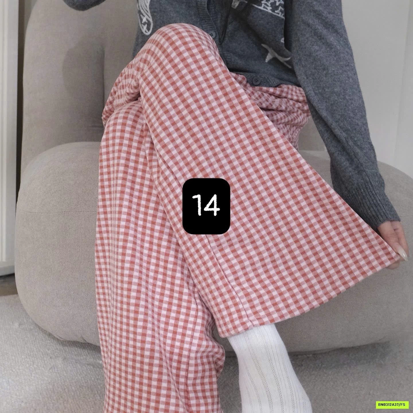 QUẦN NỈ SUÔNG KẺ MẶC NHÀ