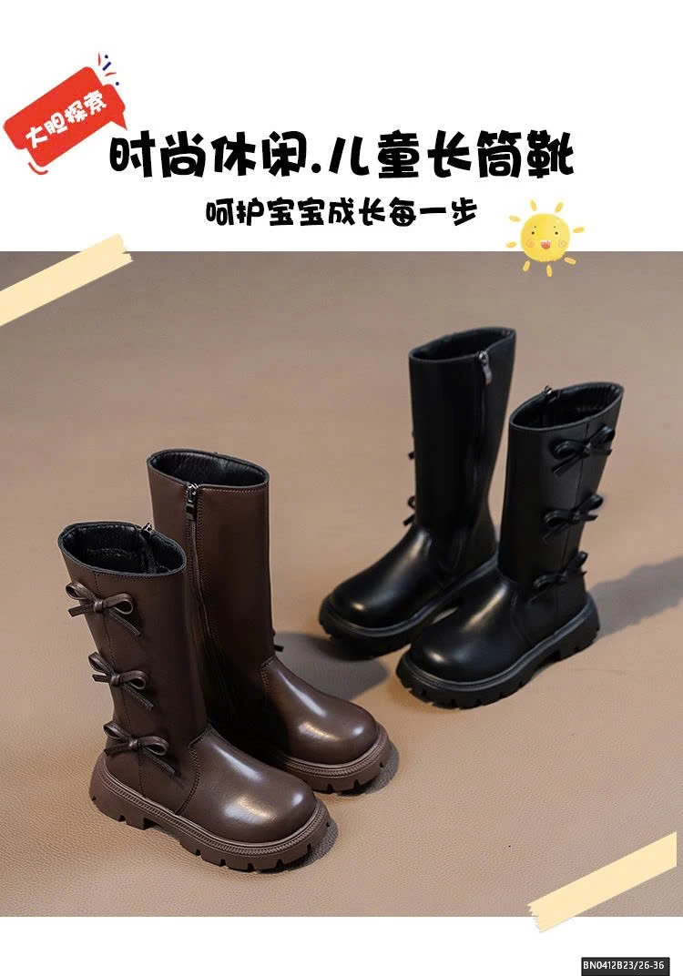 BOOT DA CAO CỔ GẮN NƠ