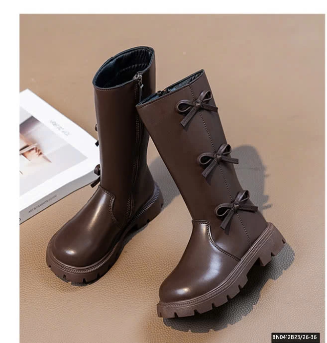 BOOT DA CAO CỔ GẮN NƠ