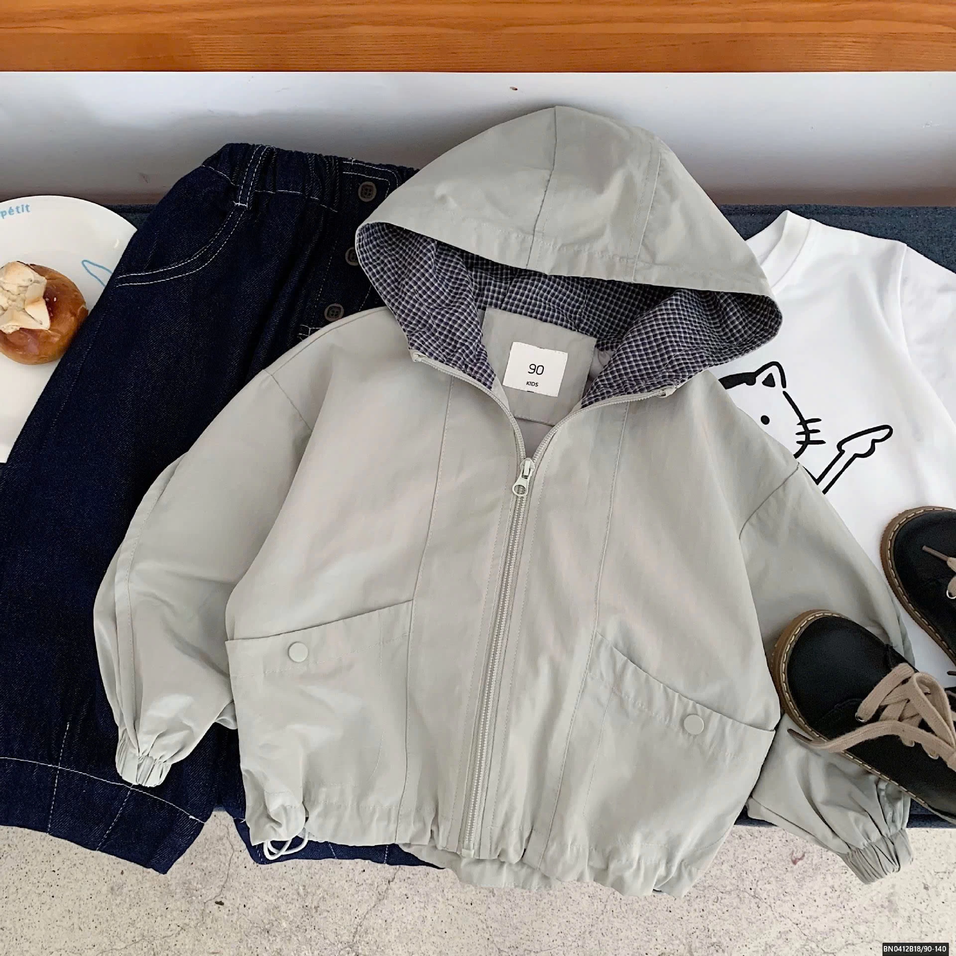 ÁO KHOÁC GIÓ LIỀN MŨ