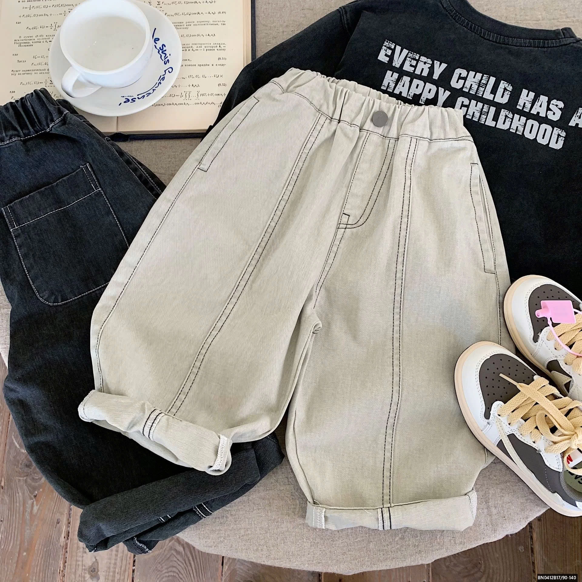 QUẦN BAGGY CHỈ NỔI