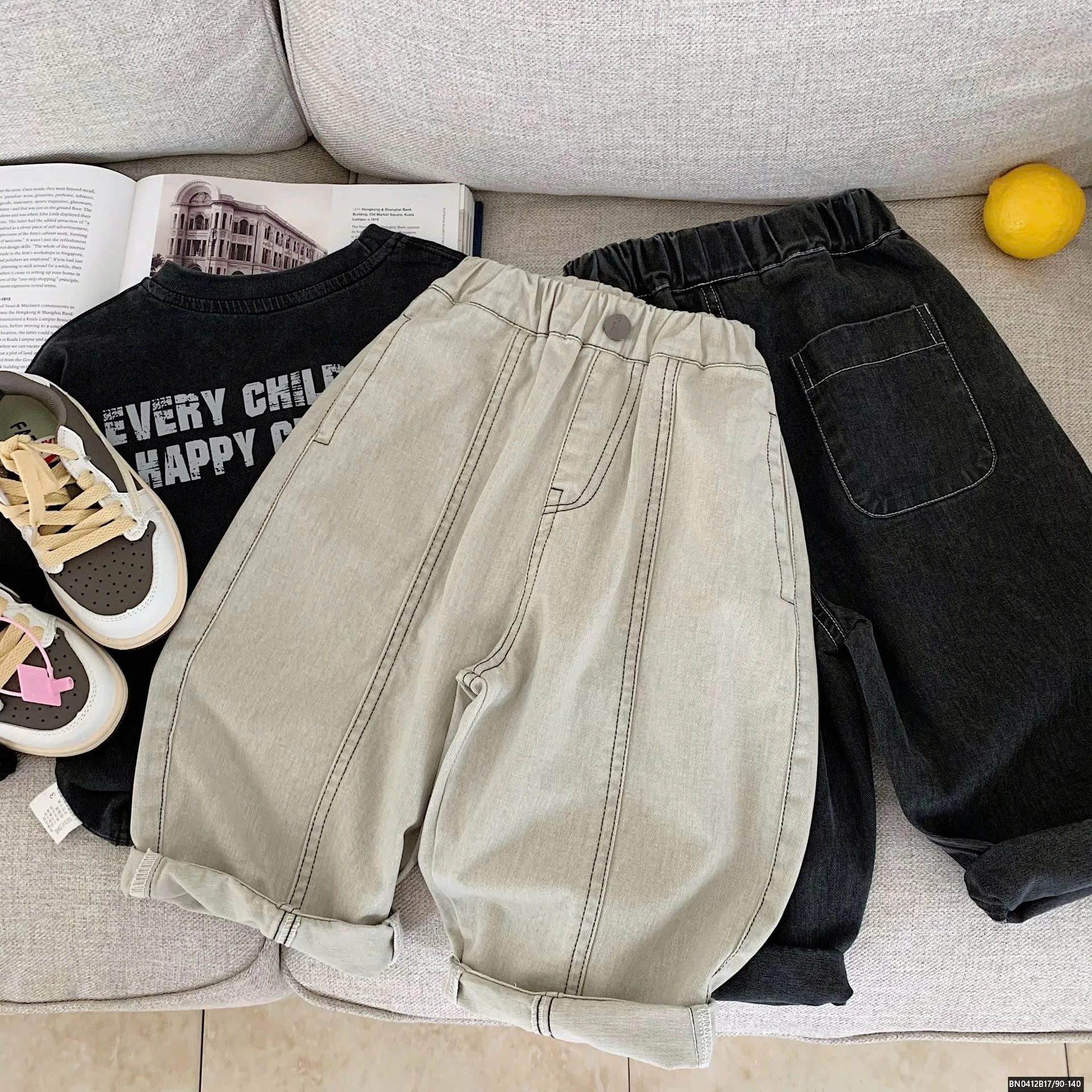 QUẦN BAGGY CHỈ NỔI