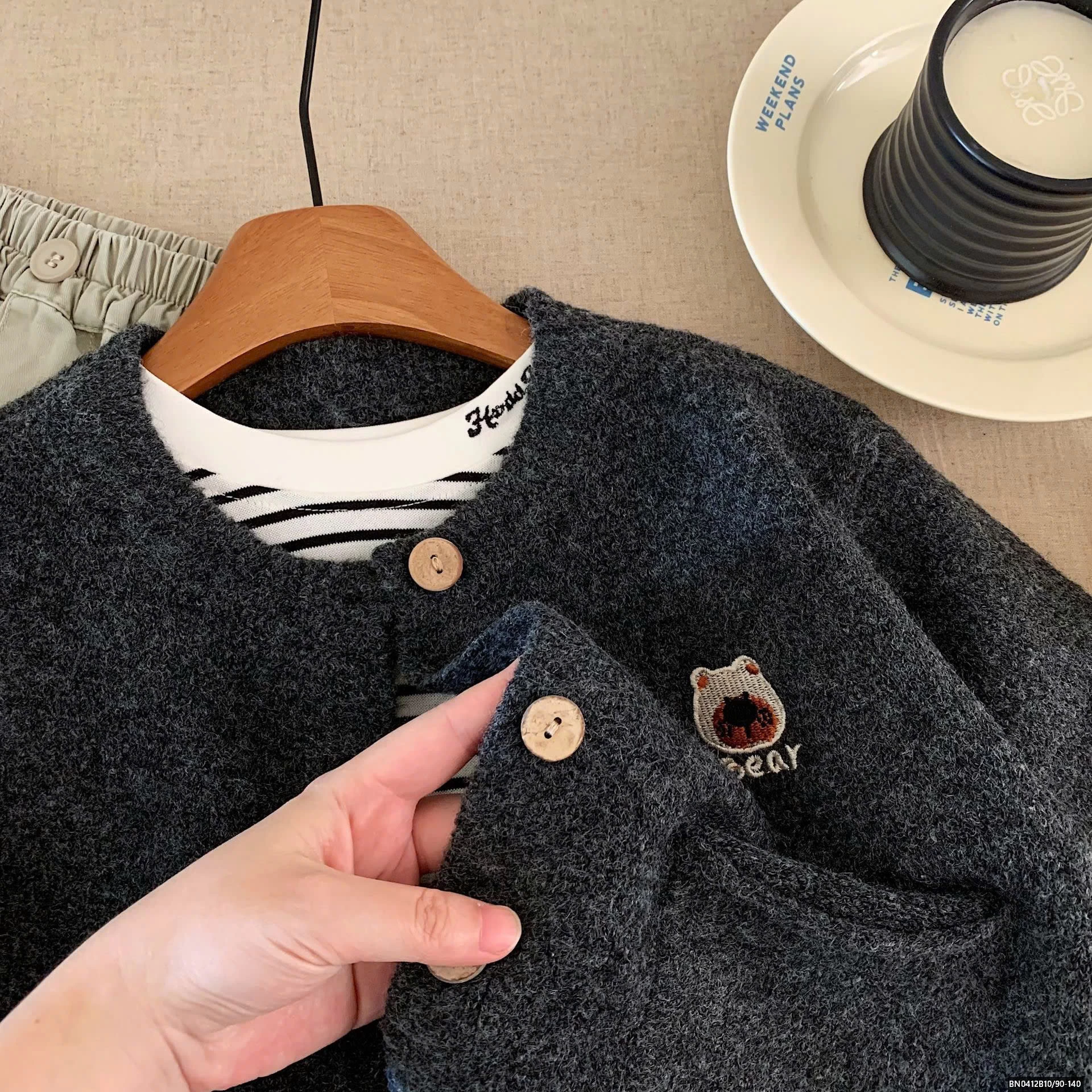 O LEN GẤU BEAR XÁM ĐEN