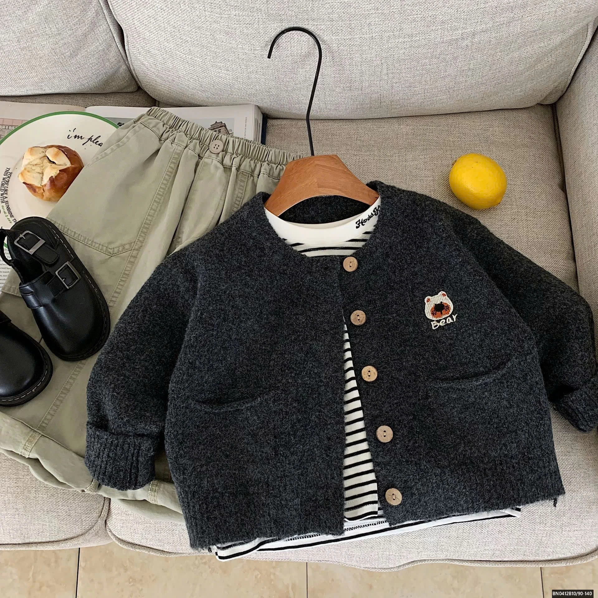 O LEN GẤU BEAR XÁM ĐEN