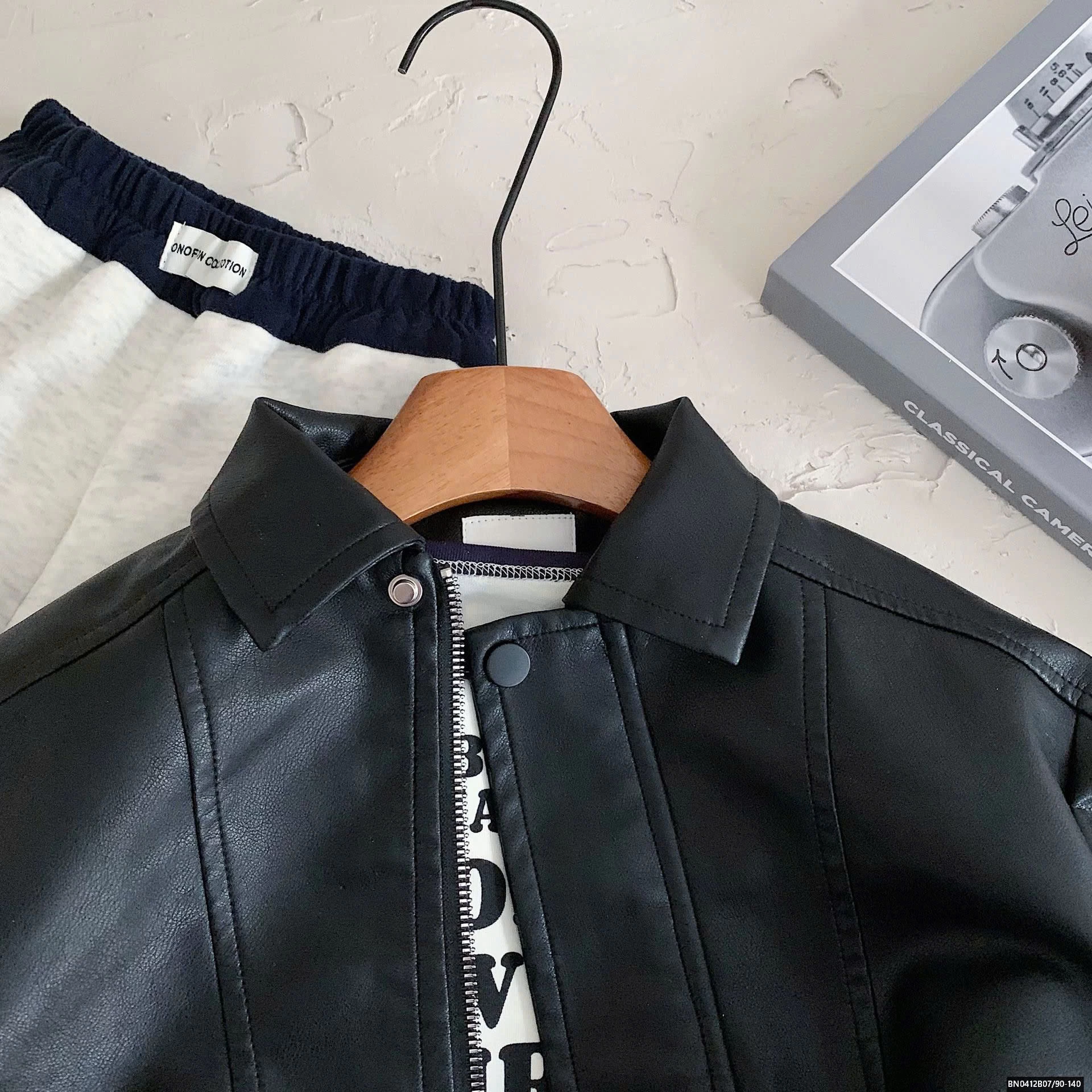 ÁO DA ĐEN VINTAGE CHO BÉ