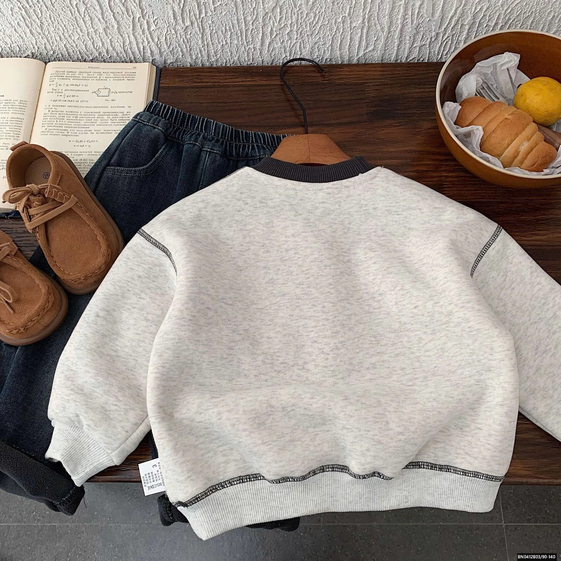 ÁO NỈ HOẠT HÌNH PUUPY LÓT LÔNG CỪU